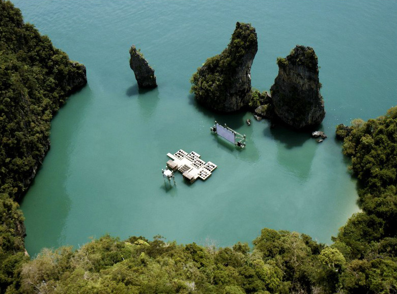Floating Cinema in Thailand
