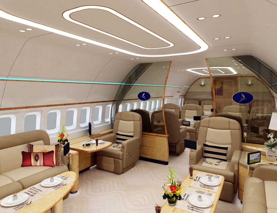 Top Five Most Luxurious Interiors of Aircrafts